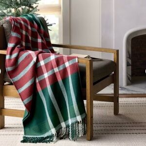 50"x60" Plaid Value Throw Blanket Red/Green - Hearth & Hand™ with Magnolia